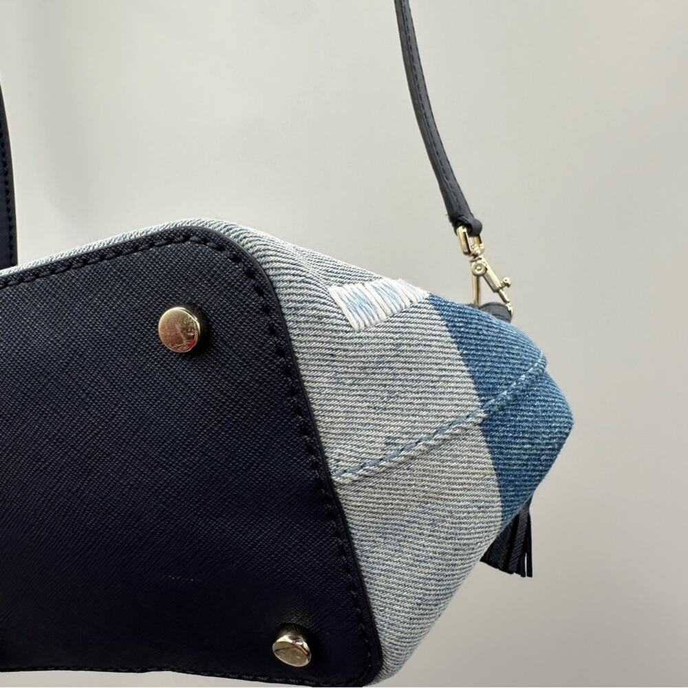 Kate Spade California Dreaming Pippa Blue‎ Denim Palm Tree Bucket Bag NEW RARE - Picture 5 of 14